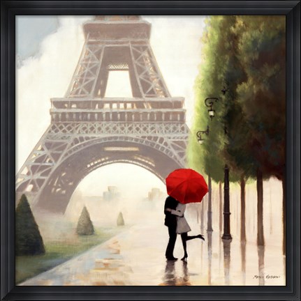 Framed Paris Romance II Print