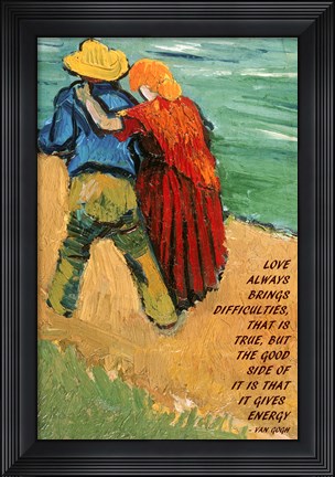 Framed Love -Van Gogh Quote Print