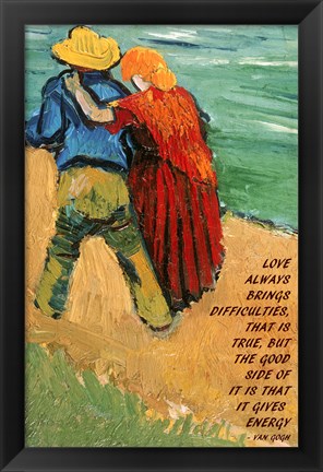 Framed Love -Van Gogh Quote Print