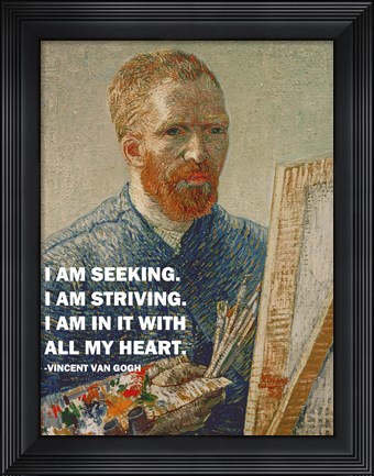 Framed Seeking -Van Gogh Quote Print