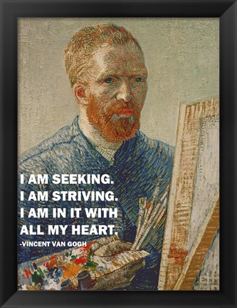 Framed Seeking -Van Gogh Quote Print