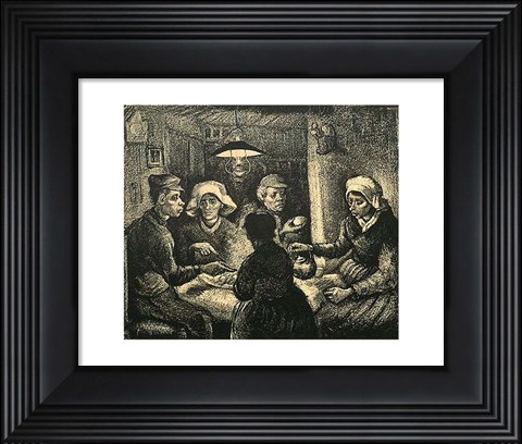 Framed Potato Eaters Print