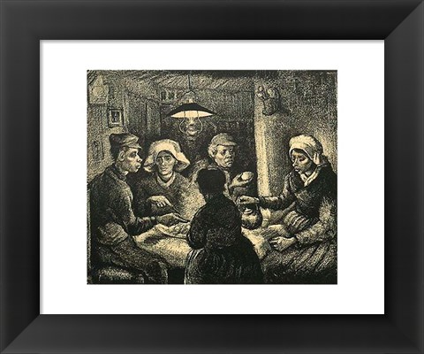 Framed Potato Eaters Print