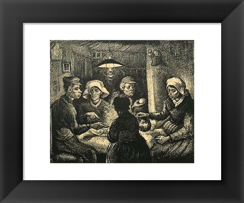 Framed Potato Eaters Print