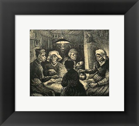 Framed Potato Eaters Print