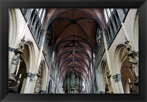 Framed Onze Lieve Vrouwekerk, Bruges, Belgium Print