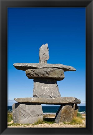 Framed First Nations, Inukshuk Print