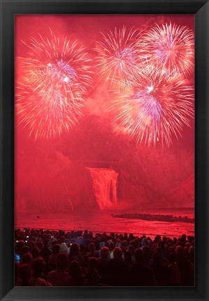 Framed Quebec, Montmorency Falls Park fireworks Print