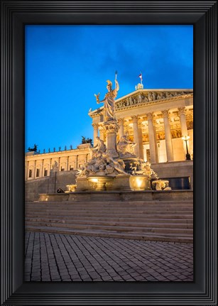 Framed Parliament Building at Twilight Print