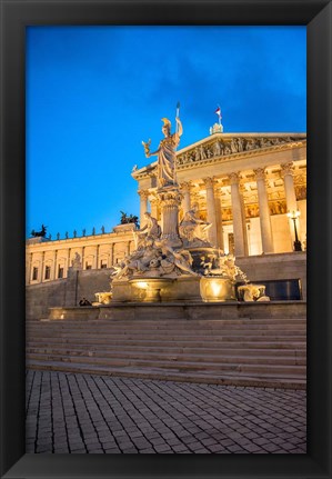 Framed Parliament Building at Twilight Print