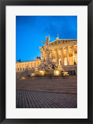 Framed Parliament Building at Twilight Print