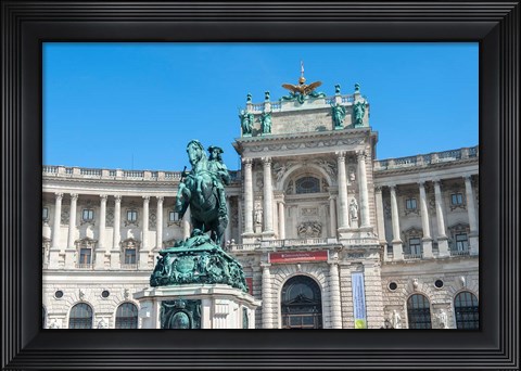 Framed Austrian National Library, Vienna, Austria Print