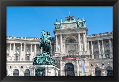 Framed Austrian National Library, Vienna, Austria Print