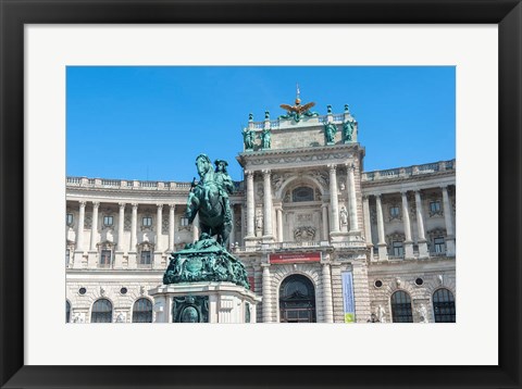 Framed Austrian National Library, Vienna, Austria Print