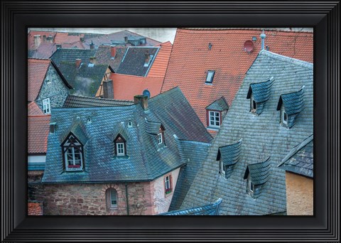Framed Rooftops in Miltenberg, Germany Print