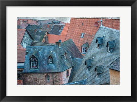 Framed Rooftops in Miltenberg, Germany Print