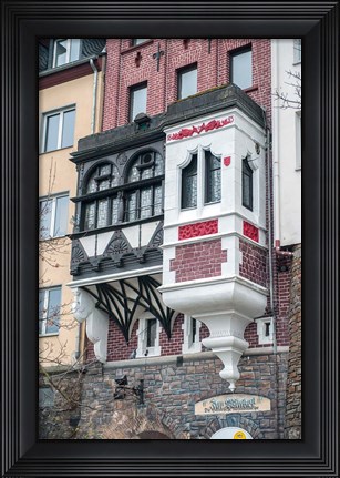 Framed Stained Glass Bay Window Print