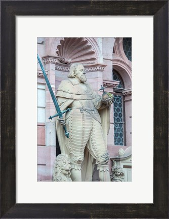 Framed Sculpture of Frederick IV, Heidelberg Castle Print