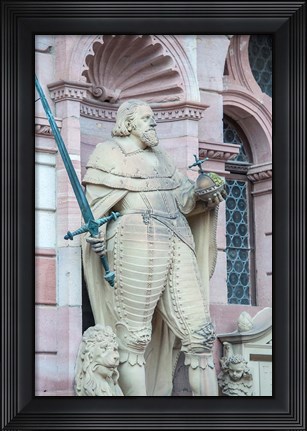 Framed Sculpture of Frederick IV, Heidelberg Castle Print