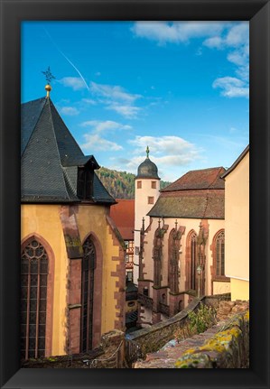 Framed Evangelische Stiftskirche and St Killian&#39;s Chapel Print