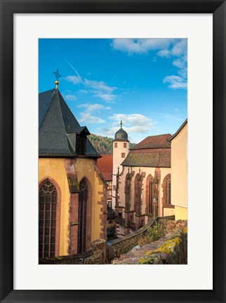 Framed Evangelische Stiftskirche and St Killian&#39;s Chapel Print