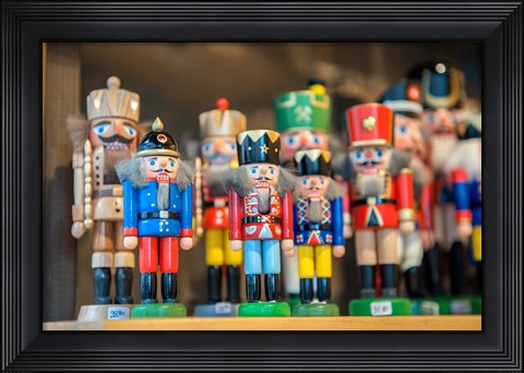 Framed Wooden Nutcrackers Print