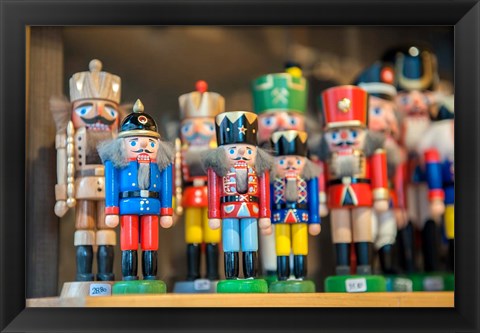 Framed Wooden Nutcrackers Print