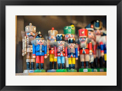 Framed Wooden Nutcrackers Print