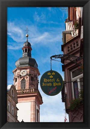 Framed Hauptstrasse, Heidelberg, Germany Print