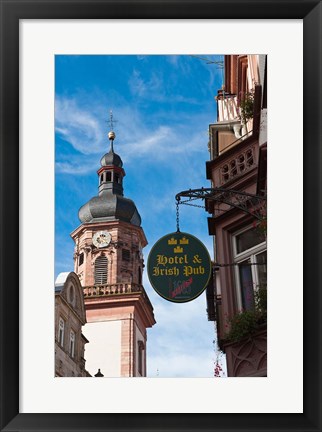Framed Hauptstrasse, Heidelberg, Germany Print