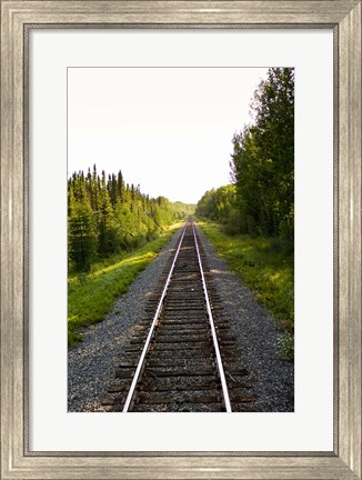 Framed Manitoba Train Tracks Print