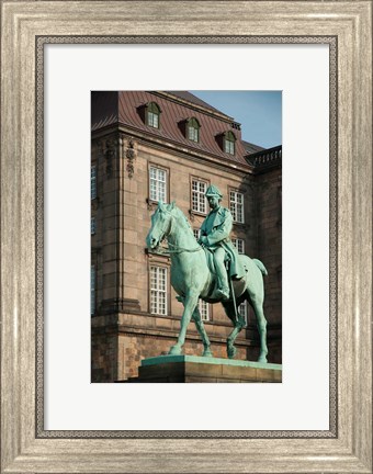Framed King Christian IX Statue Print