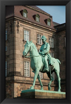 Framed King Christian IX Statue Print