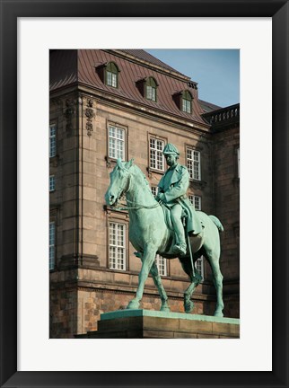 Framed King Christian IX Statue Print