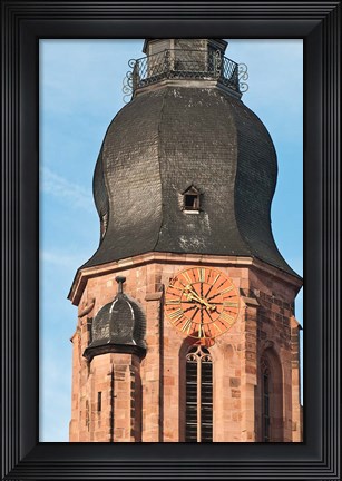 Framed Church of the Holy Ghost, Old Town Heidelberg Print