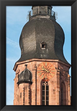 Framed Church of the Holy Ghost, Old Town Heidelberg Print