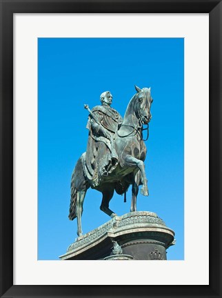 Framed King John Statue, Dresden, Germany Print