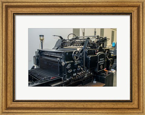 Framed Gutenberg Printing Press, Gutenberg Museum Print