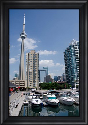 Framed Marina Skyline View Print