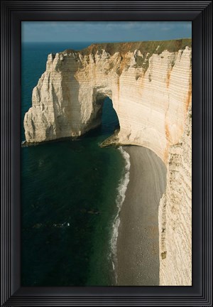 Framed Manneporte Arch and Cliffs, Normandy Print
