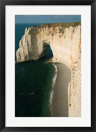 Framed Manneporte Arch and Cliffs, Normandy Print