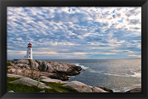 Framed Lighthouse in Peggys Cove, Nova Scotia Print