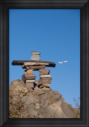 Framed Newfoundland, Inukshuk Print