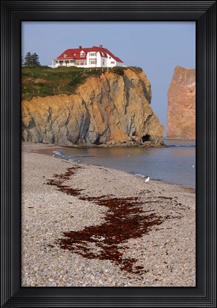 Framed Quebec Beach Cliffs Print