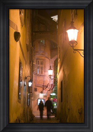 Framed Griechengasse Visitors in Vienna, Austria Print