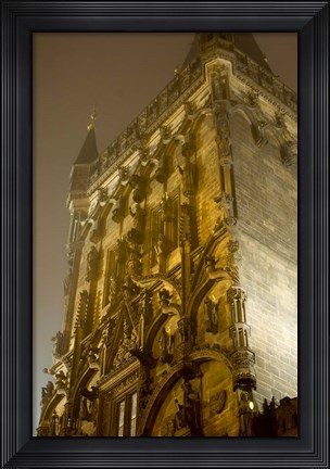 Framed Powder Tower in Prague, Czech Republic Print