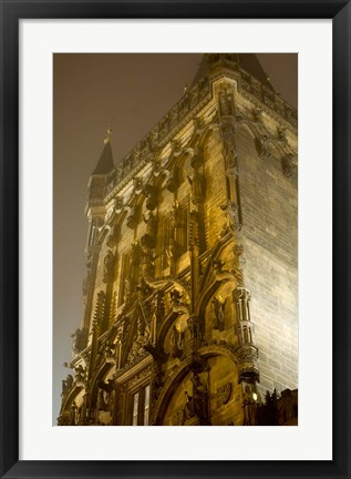 Framed Powder Tower in Prague, Czech Republic Print