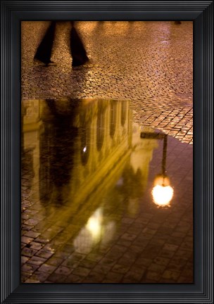 Framed Municipal House Reflection, Czech Republic Print