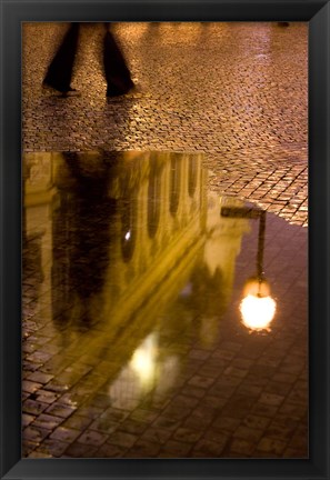 Framed Municipal House Reflection, Czech Republic Print