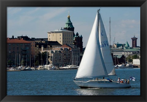 Framed Island in Helsinki Harbor Print